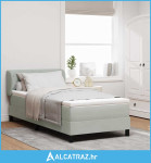 Okvir kreveta s madracem svjetlosiva 90x200 cm baršun - NOVO