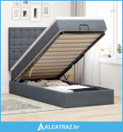 Okvir kreveta s madracima tamnosivi 80x200cm baršunasti - NOVO