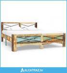 Okvir kreveta od masivnog obnovljenog drva 160 x 200 cm - NOVO