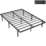 Okvir kreveta metalni 140x200 cm s prostorom za pohranu i letvičastom