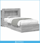 Okvir kreveta s pohranom s uzglavljem Siva Sonoma 90 x 200 cm - NOVO