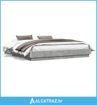 Okvir kreveta siva boja betona 180x200 cm od konstruiranog drva - NOVO