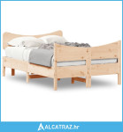 Okvir kreveta s uzglavljem 120x190 cm od borovine - NOVO