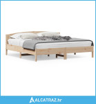 Okvir kreveta s uzglavljem 180 x 200 cm masivna borovina - NOVO