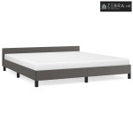 Okvir kreveta s uzglavljem bez madraca sivi 160x200 cm - Siva 160 x 20