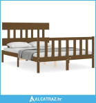 Okvir kreveta s uzglavljem boja meda 4FT bračni masivno drvo - NOVO