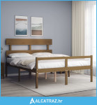 Okvir kreveta s uzglavljem boja meda 5FT bračni masivno drvo - NOVO