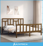 Okvir kreveta s uzglavljem boja meda 5FT bračni masivno drvo - NOVO