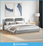 Okvir kreveta s uzglavljem LED boja hrasta sonome 160 x 200 cm - NOVO