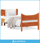 Okvir kreveta s uzglavljem voštano smeđi 90x200 cm od borovine - NOVO