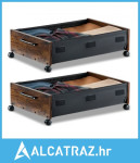 Organizator za cipele ispod kreveta s kotačima, 650 x 460 x 180 mm, Ku