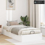 otoman krevet s pohranom Bijelo 193 x 120 x 25 cm Iverica - Bijelo 100