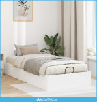 Otomanski krevet s pohranom Bijelo 193 x 120 x 25 cm Iverica - NOVO