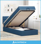 Otomanski okvir kreveta s madraca plavi 90x190cm od tkanine - NOVO