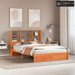 Polica za knjige Krevetski okvir Vosak smeđa 140 x 200 cm