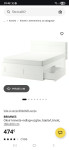 Prodajem Ikea Brimnes bračni krevet dimenzije 160x200 i madrac
