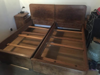 Prodajem rustikalni bračni krevet s natkaslima