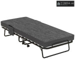Sklopivi krevet, madrac, 4 kotača, metalni okvir, do 150 kg, 190 x 80