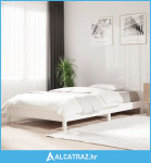 Složivi krevet bijeli 90x200 cm od masivne borovine - NOVO