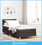 Tamnosmeđi krevet s kutijom opruga i madracem 100x200 cm - NOVO