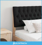 Tapecirani uzglavlje Crna 180 cm Čvrsto borovo drvo - NOVO