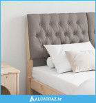 Tapecirani uzglavlje Sivo-smeđa 135 cm Čvrsto borovo drvo - NOVO