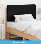 Tapecirani uzglavlje Smeđa i crna 80 cm Čvrsto borovo drvo - NOVO