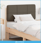 Tapecirani uzglavlje Smeđa i taupe 80 cm Čvrsto borovo drvo - NOVO