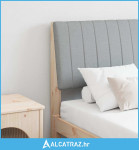 Tapecirani uzglavlje Svijetlo siva 140 cm Čvrsto borovo drvo - NOVO