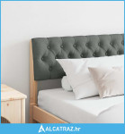 Tapecirani uzglavlje Tamno siva 180 cm Čvrsto borovo drvo - NOVO