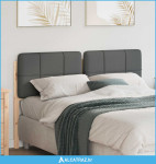 Tapecirani uzglavlje s uzglavljem Smeđa i svijetlosiva 150 cm - NOVO