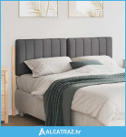 Tapecirani uzglavlje s uzglavljem Smeđa i tamno siva 135 cm - NOVO