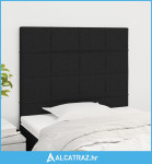 Uzglavlja 2 kom crna 100x5x78/88 cm od tkanine - NOVO