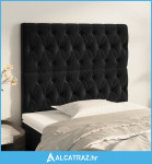 Uzglavlja 2 kom crna 100x7x78/88 cm baršunasta - NOVO