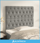 Uzglavlja 2 kom svjetlosiva 90x7x78/88 cm baršunasta - NOVO