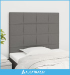 Uzglavlja 2 kom tamnosiva 100x5x78/88 cm od tkanine - NOVO