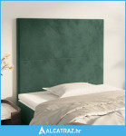 Uzglavlja 2 kom tamnozelena 100x5x78/88 cm baršunasta - NOVO