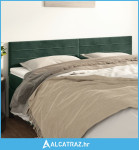 Uzglavlja 2 kom tamnozelena 90x5x78/88 cm baršunasta - NOVO