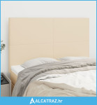 Uzglavlja 4 kom krem 72 x 5 x 78/88 cm od tkanine - NOVO