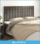 Uzglavlje 4 kom tamnosivi 100x5x78/88 cm baršunasta - NOVO