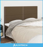 Uzglavlje 4 kom tamnosmeđi 100x5x78/88 cm od tkanine - NOVO