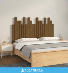Uzglavlje za krevet boja meda 127,5x3x80 cm masivna borovina - NOVO