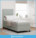 Uzglavlje za krevet s madracem Svjetlosiva 80x200 cm Baršun - NOVO