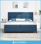 Uzglavlje Kreveta s Madracem Plavo 200x200 cm Tkanina - NOVO