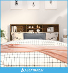 Uzglavlje s ormarićem boja dimljenog hrasta 180 x 19 x 103,5 cm - NOVO