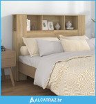 Uzglavlje s ormarićem boja hrasta sonome 140 x 18,5 x 104,5 cm - NOVO