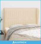 Uzglavlje s ušima krem 147x23x118/128 cm od tkanine - NOVO