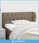 Uzglavlje s ušima smeđesivo 103x23x78/88 cm od tkanine - NOVO