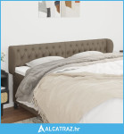 Uzglavlje s ušima smeđesivo 183x23x78/88 cm od tkanine - NOVO