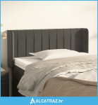 Uzglavlje s ušima tamnosivo 103x16x78/88 cm baršunasto - NOVO